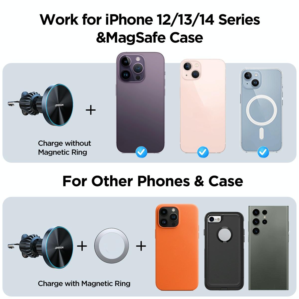 Pro Magnetic Wireless Car Charger for Jr-zs240 - Black