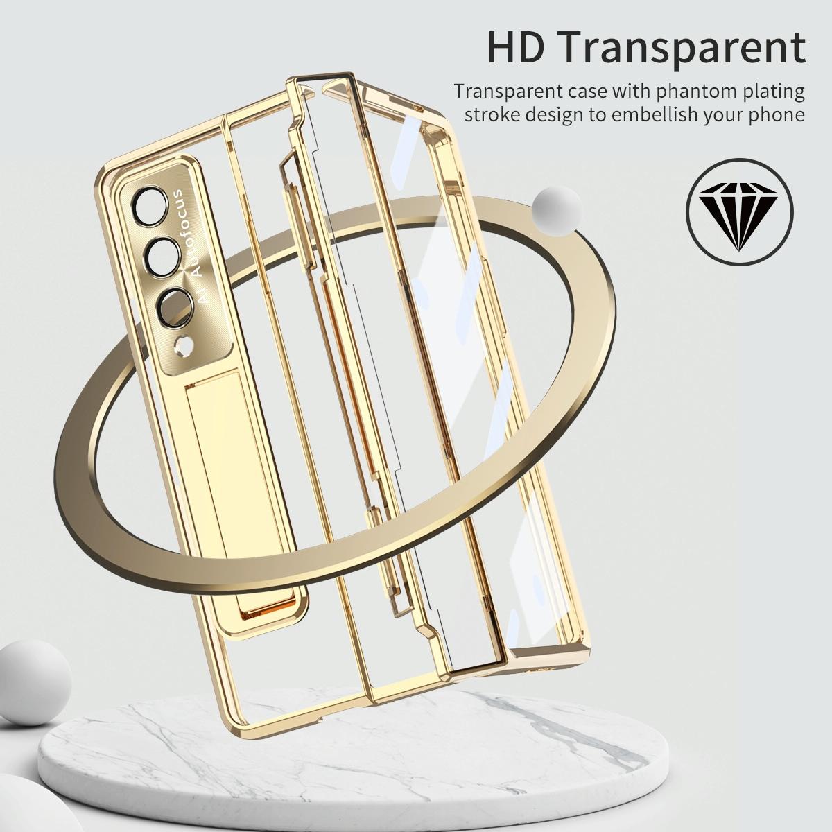 For Samsung Galaxy Z Fold4 5G Phantom Series Folding Case - Rose Gold