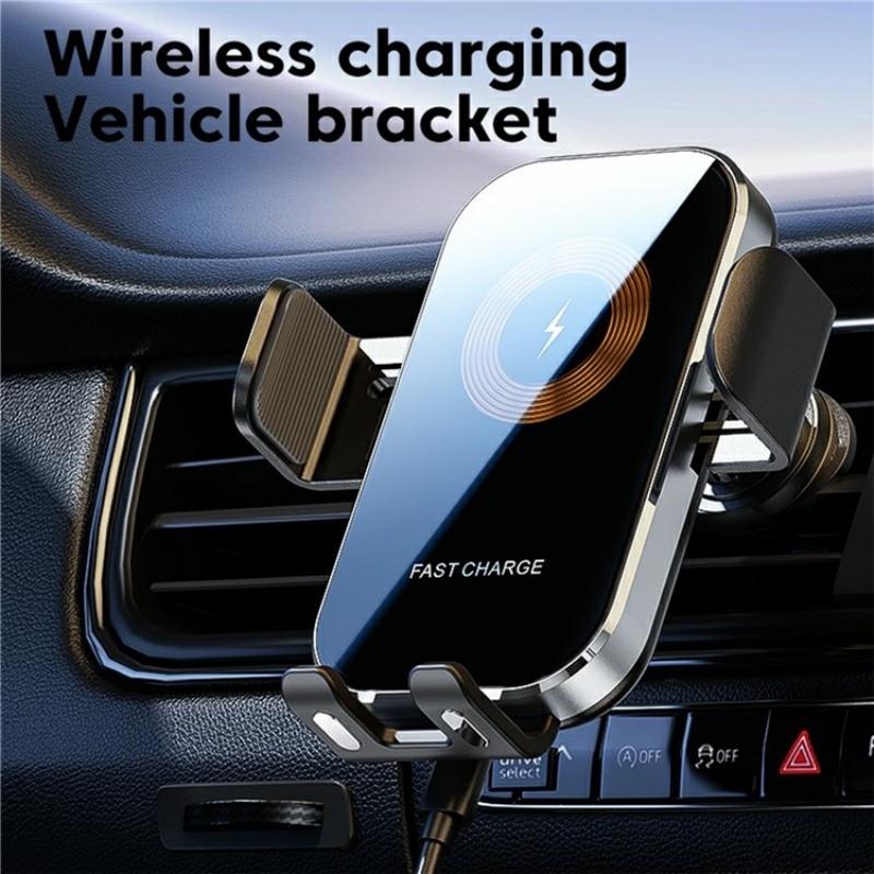 Touch-sensing Car Vent Wireless Charger Holder - X12 - Black