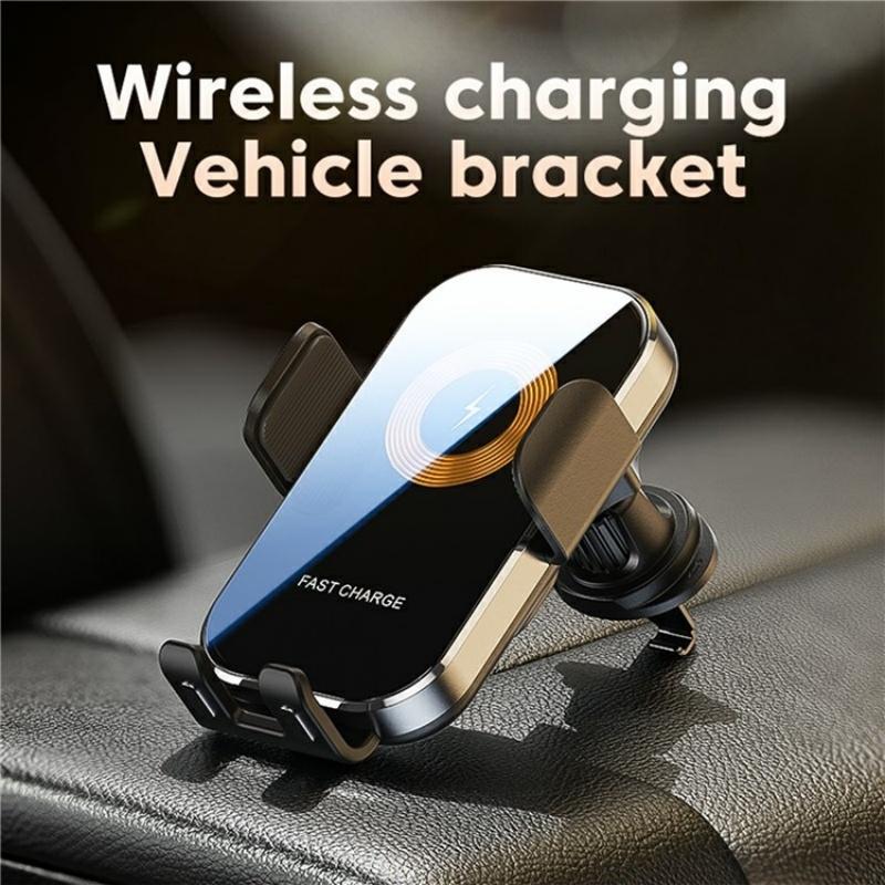 Touch-sensing Car Vent Wireless Charger Holder - X12 - Black