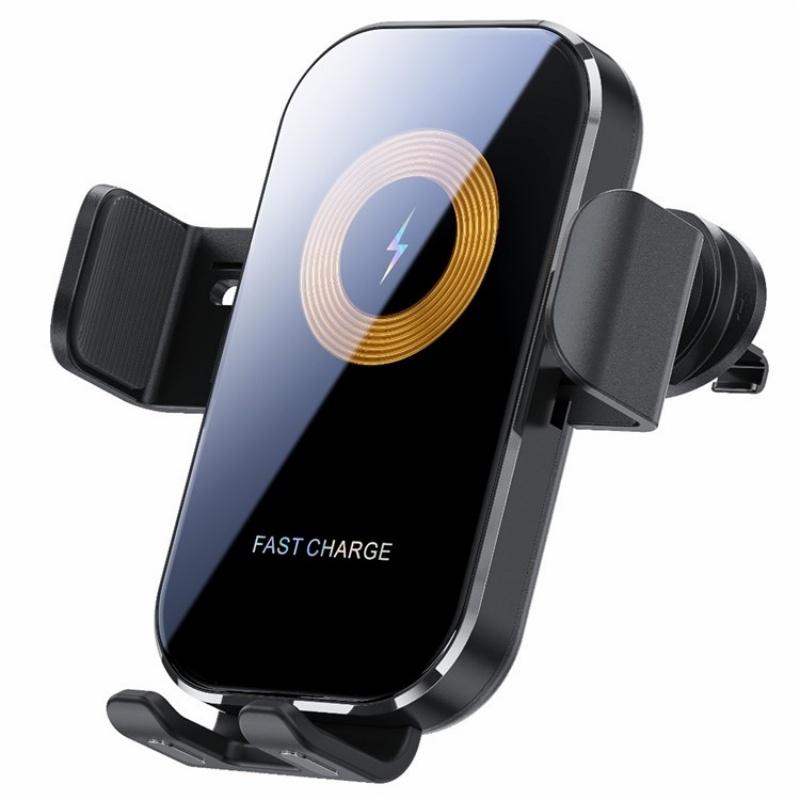 Touch-sensing Car Vent Wireless Charger Holder - X12 - Black