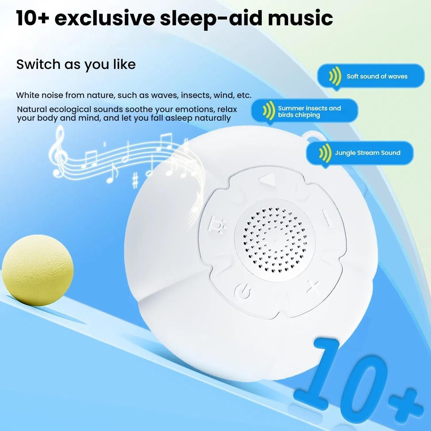 Portable Baby White Noise Night Light Soothing Sleep Instrument