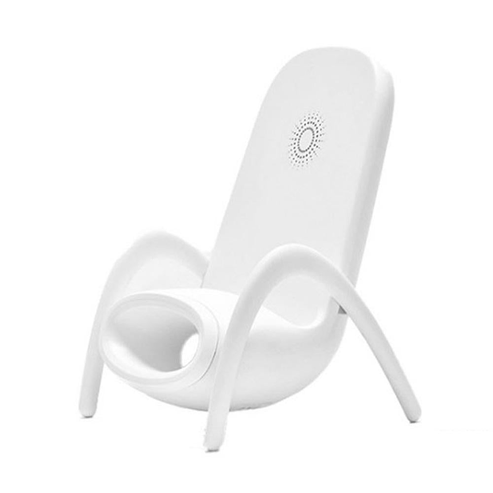 Wireless Charger With Amplifier Chair Shape - White