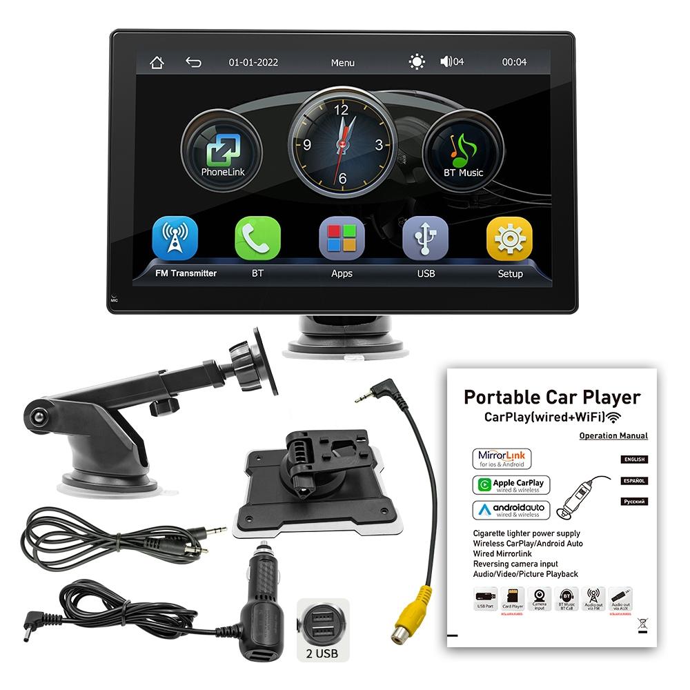 9 Inch Car Mp5 Player With Carplay / Android Auto - Black