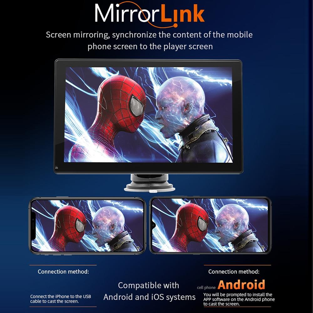 9 Inch Car Mp5 Player With Carplay / Android Auto - Black