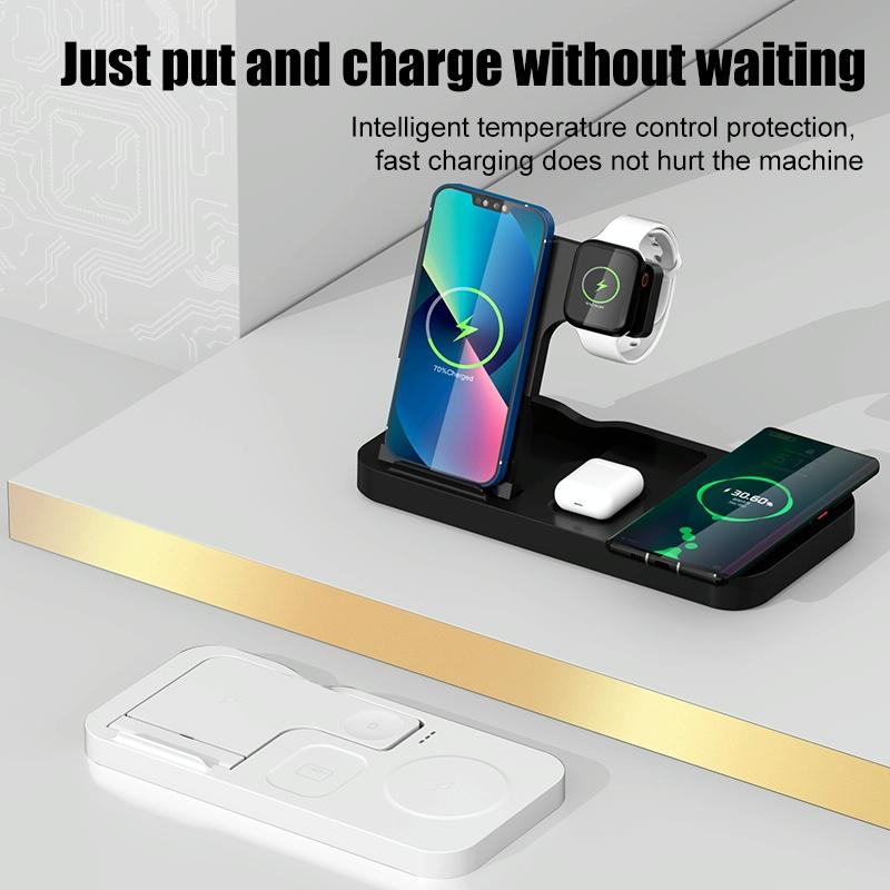 15W 4 In 1 Wireless Phone Charger Black