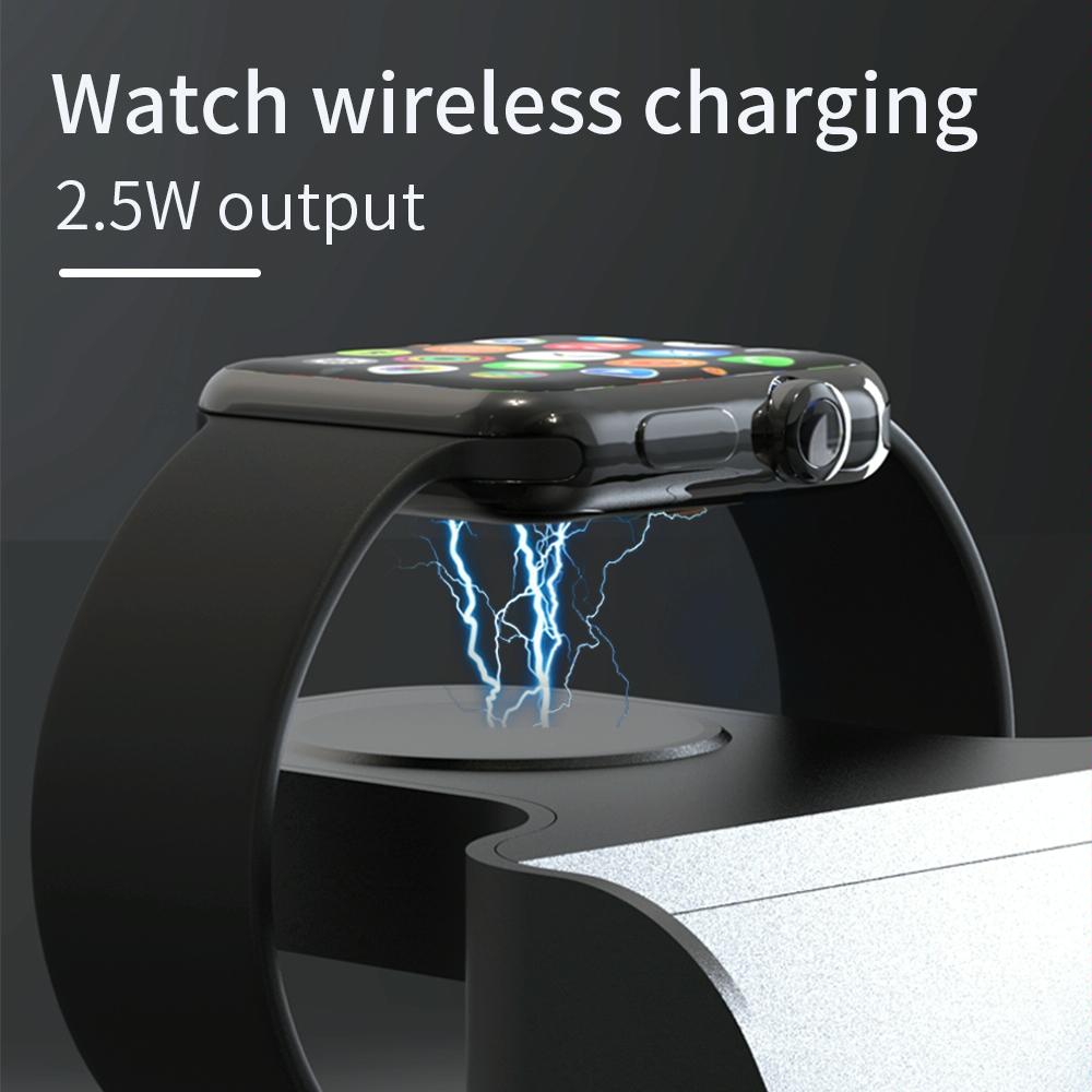 15W 6 In 1 Magnetic Wireless Charger With Clock For Iwatch / Airpods