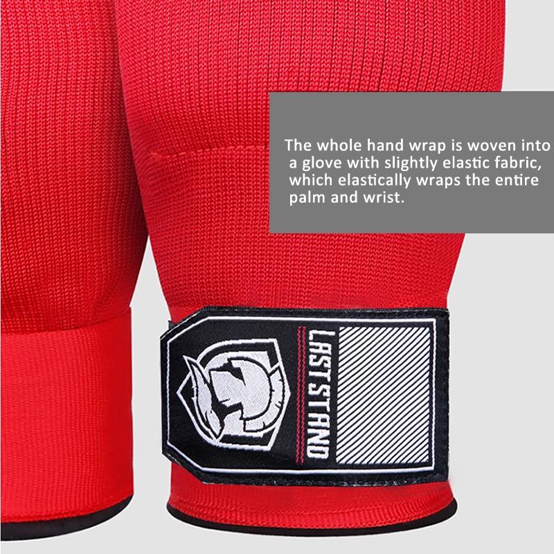 Protective Half Finger Boxing Gloves With Gel Padding And Wrist Support - One Size - Red