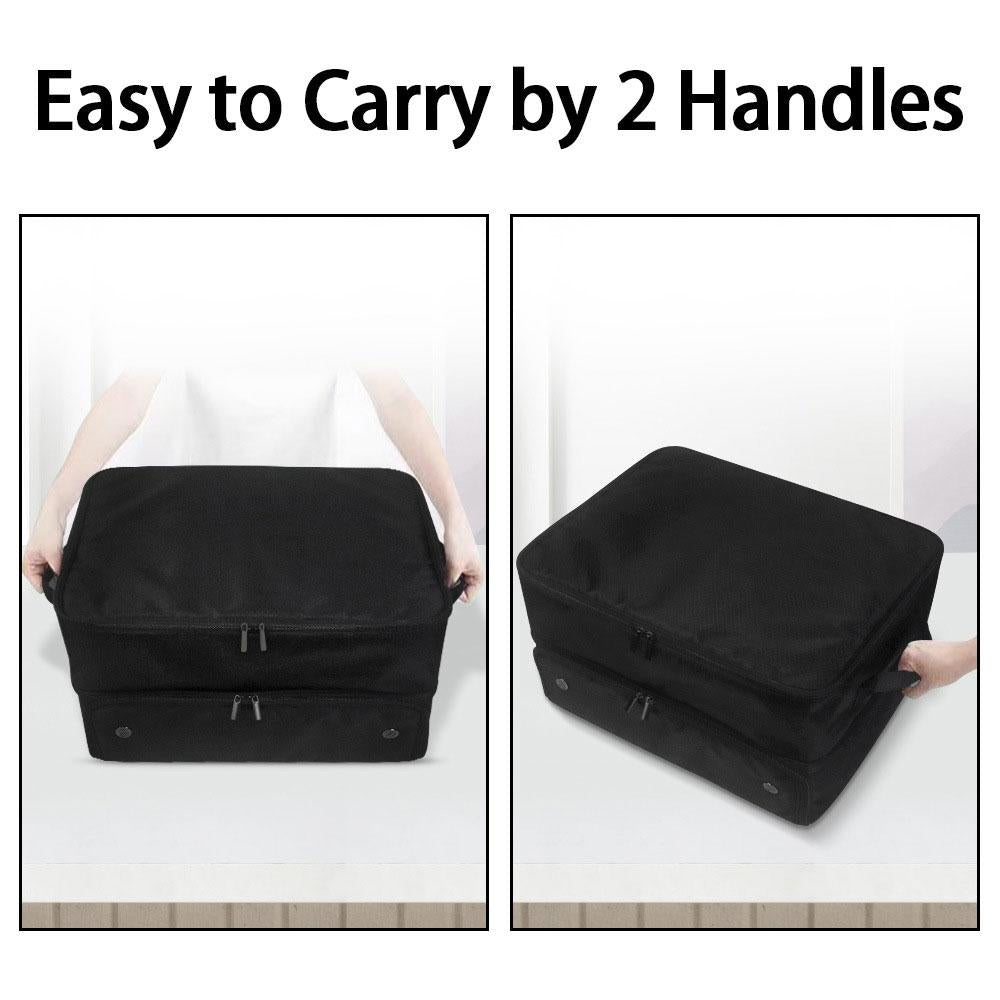 Black Folding Golf Bag with Large Capacity