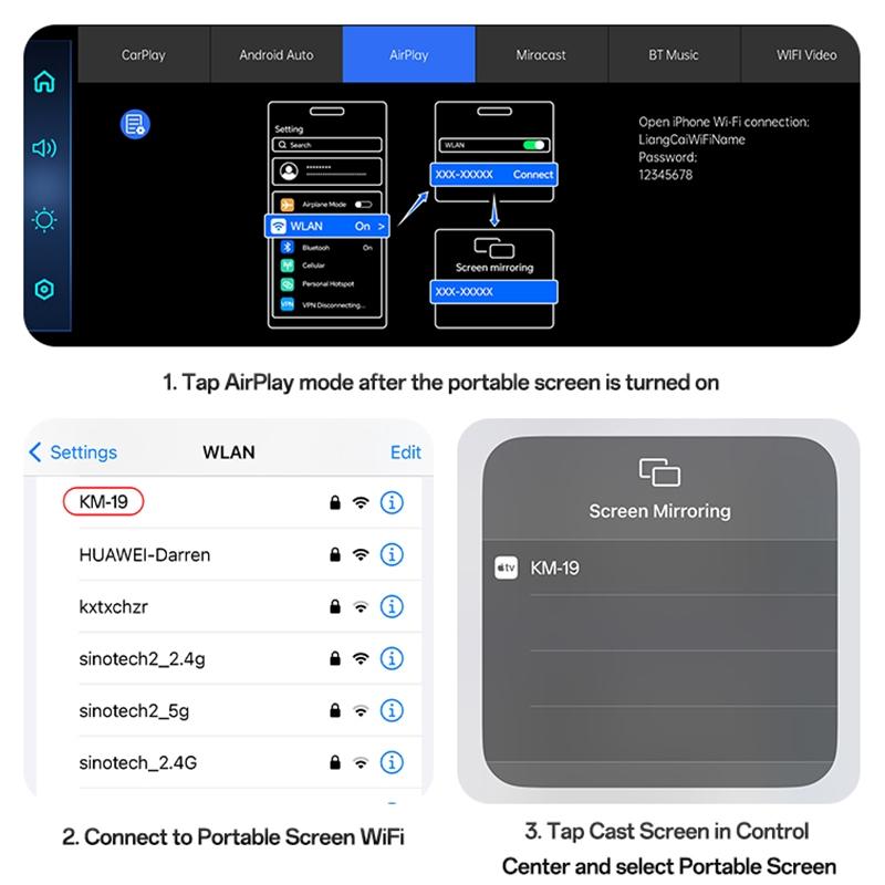 10.26 Inch Carplay Navigation & Recorder - Yesido Km19 Black