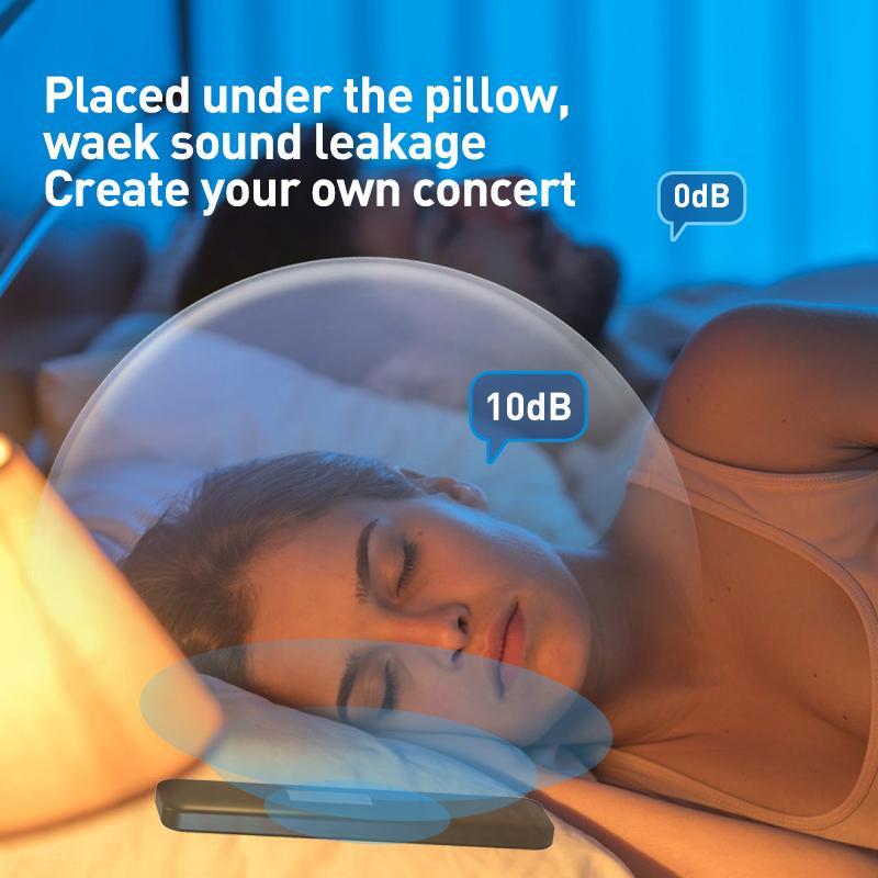 Bone Conduction Sleep Speaker Bluetooth 5.3 Fits All Devices - Rose Red