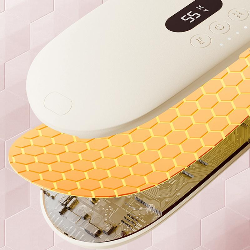 Smart Massage Belt For Abdomen & Waist Electric & Warm - Pink 2000Mah