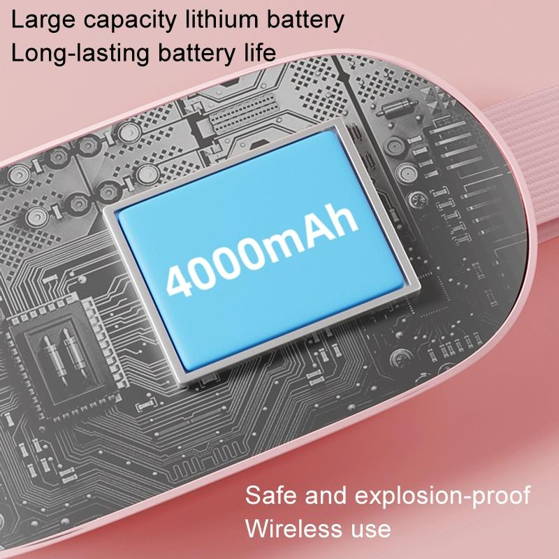 Smart Massage Belt For Abdomen & Waist Electric & Warm - Pink 2000Mah