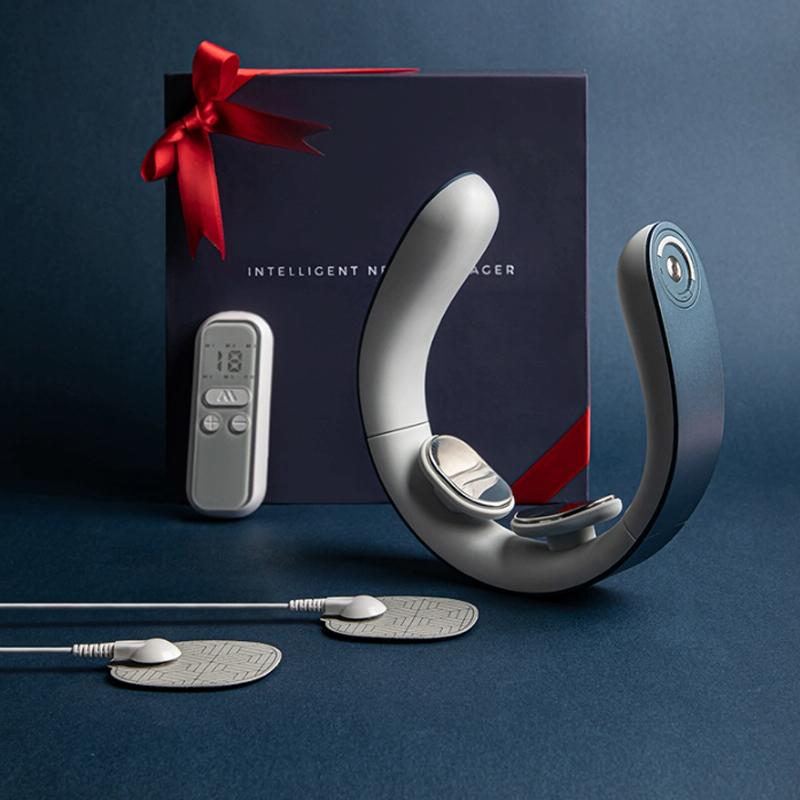 Smart Neck & Shoulder Massager Heat Therapy Multi-Function Cervical Spine Physiotherapy Pgg - White