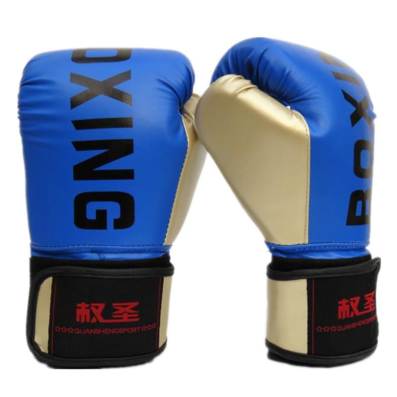 Adult Boxing Training Gloves For Sanda Fighting - Letter Pattern - Red