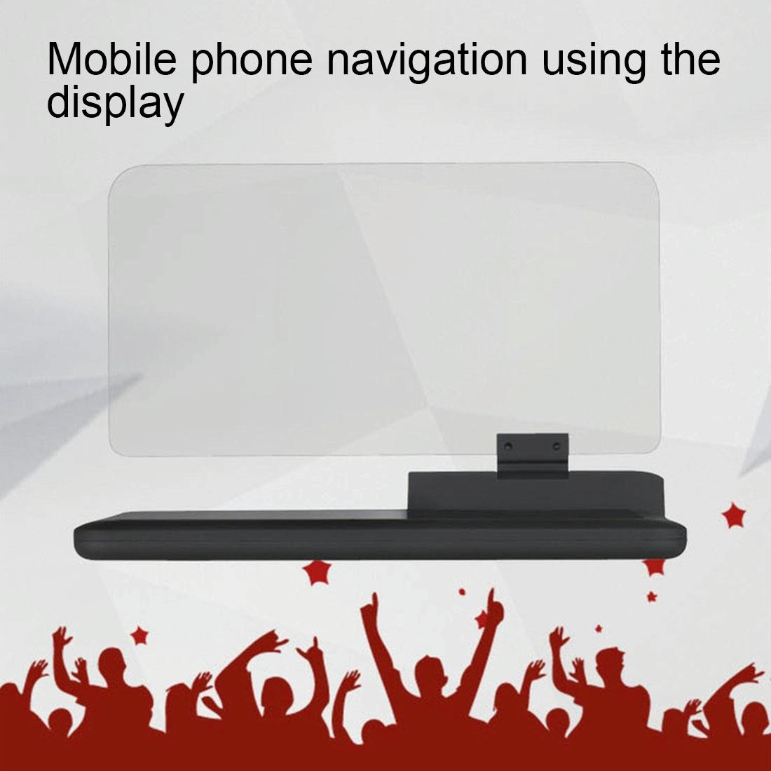 Car Gps Hud Holder For Smartphones Black