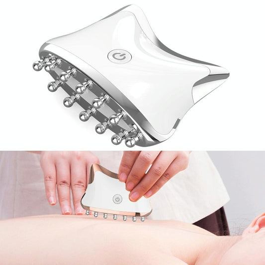 Colour Light Meridian Dredging Massager Sm-2102 - White Silver