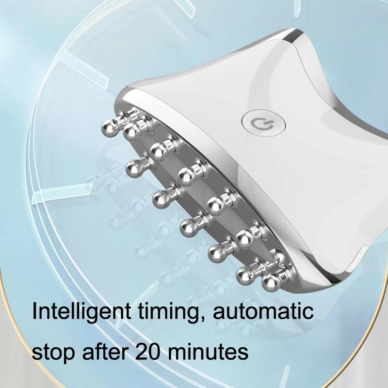 Colour Light Meridian Dredging Massager Sm-2102 - White Silver