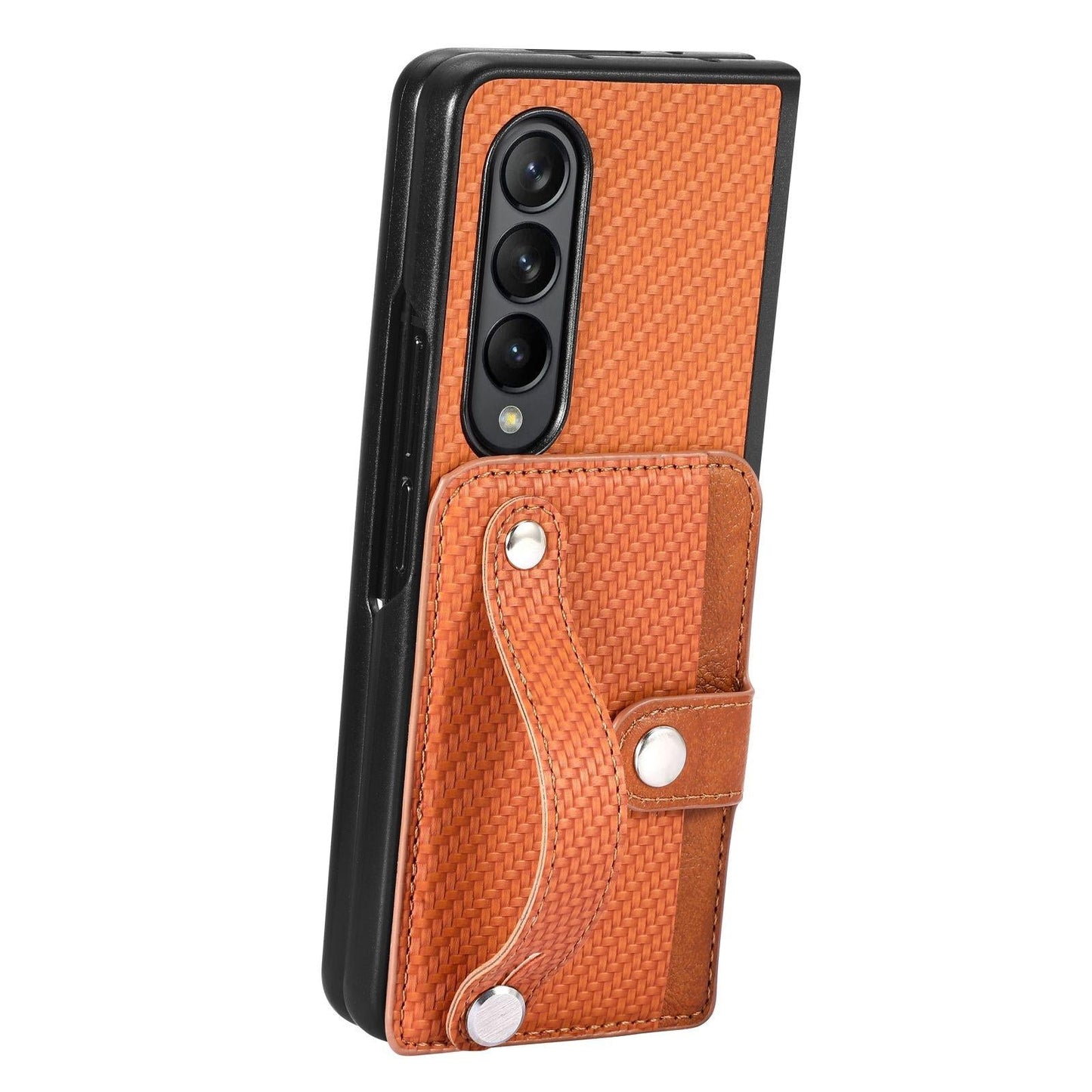 For Samsung Galaxy Z Fold4 5G Wristband Phone Case - Blue