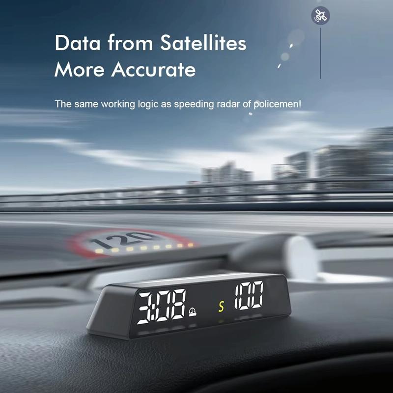 Usb Powered Hd Vehicle Altitude Meter Hud Display - White