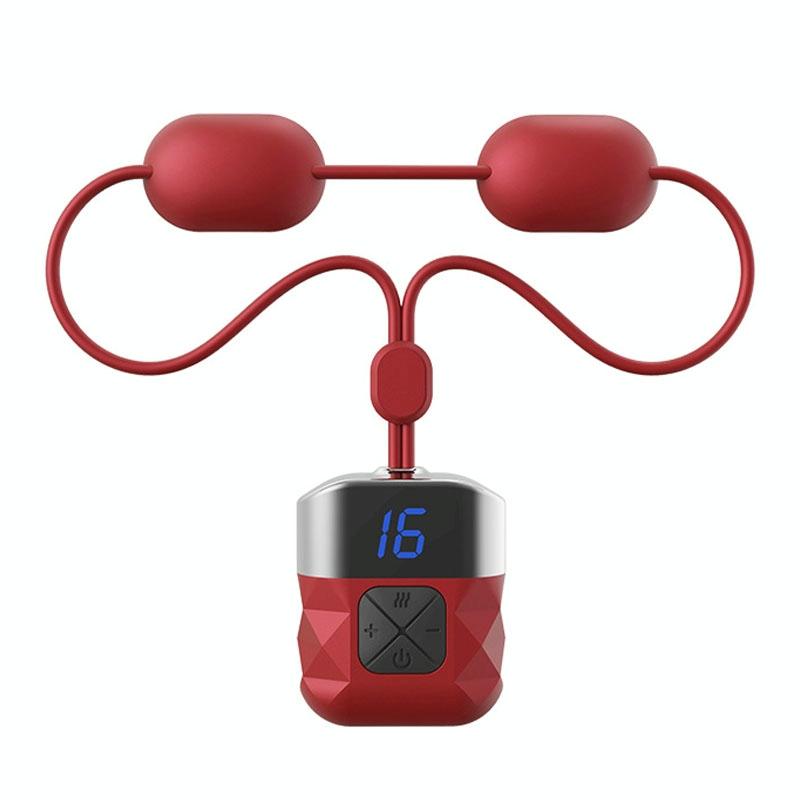 Portable Ems Neck Massager For Shoulder & Cervical Therapy - Red
