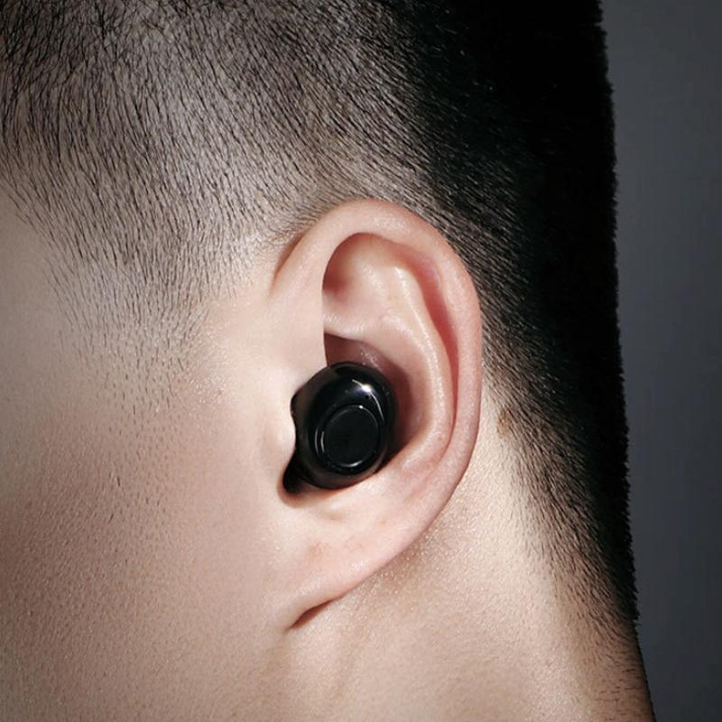 Wireless In Ear Hearing Amplifier For Seniors Black