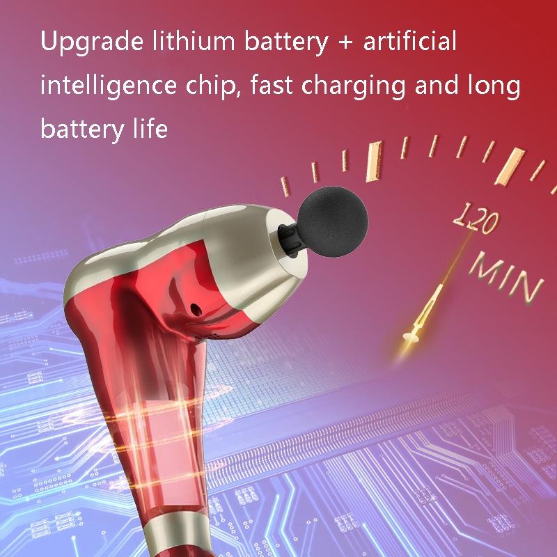 Arm Shape Usb Massage Gun For Muscle Relaxation - Blue