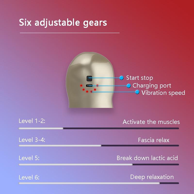 Arm Shape Usb Massage Gun For Muscle Relaxation - Blue