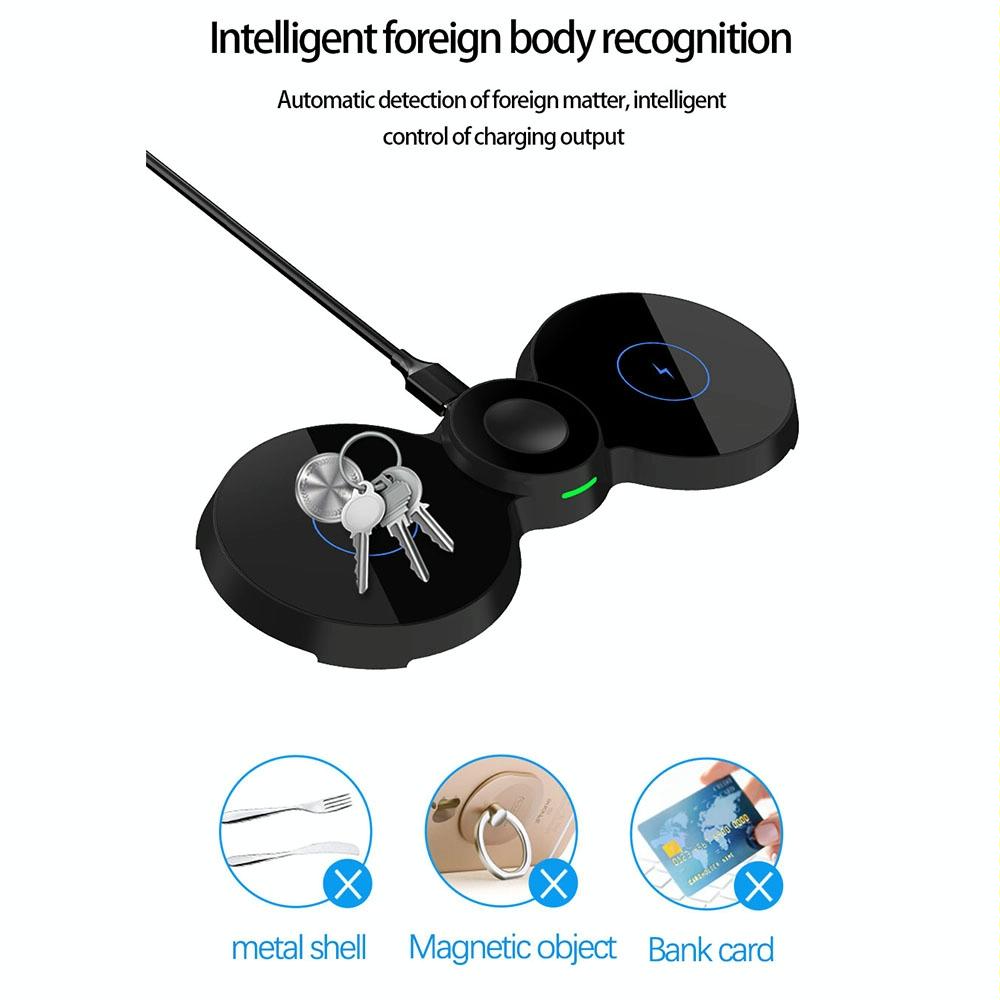 15W 3 In 1 Magnetic Wireless Charger For Phones Watch & Airpods - White