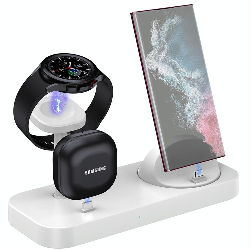 4 In 1 Type C Charging Stand For Samsung Watch And Galaxy Buds - Black