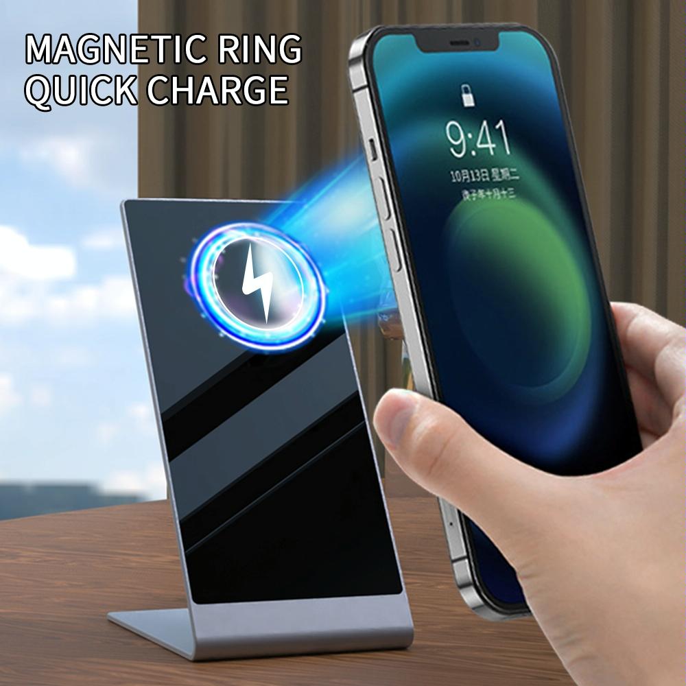 15W Magnetic Wireless Charger For Iphone Silver