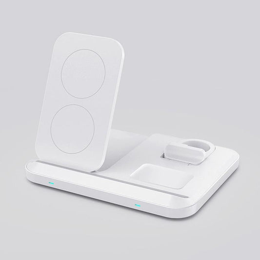 15W 3 In 1 Foldable Wireless Charger - White