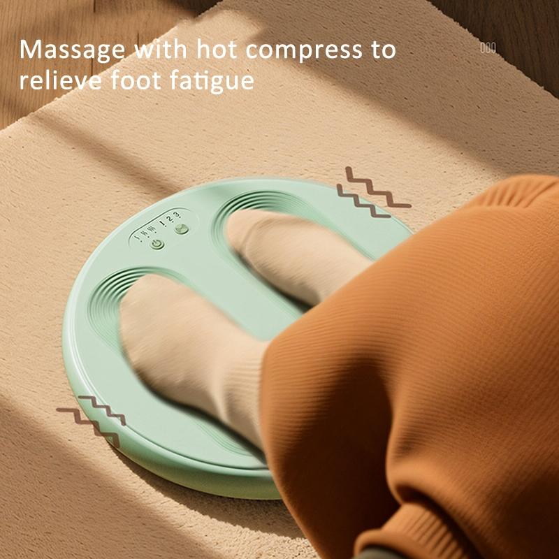 Adjustable 5V Usb Foot Massager Warmer 3 Temp & Vibration Levels - Milk Green