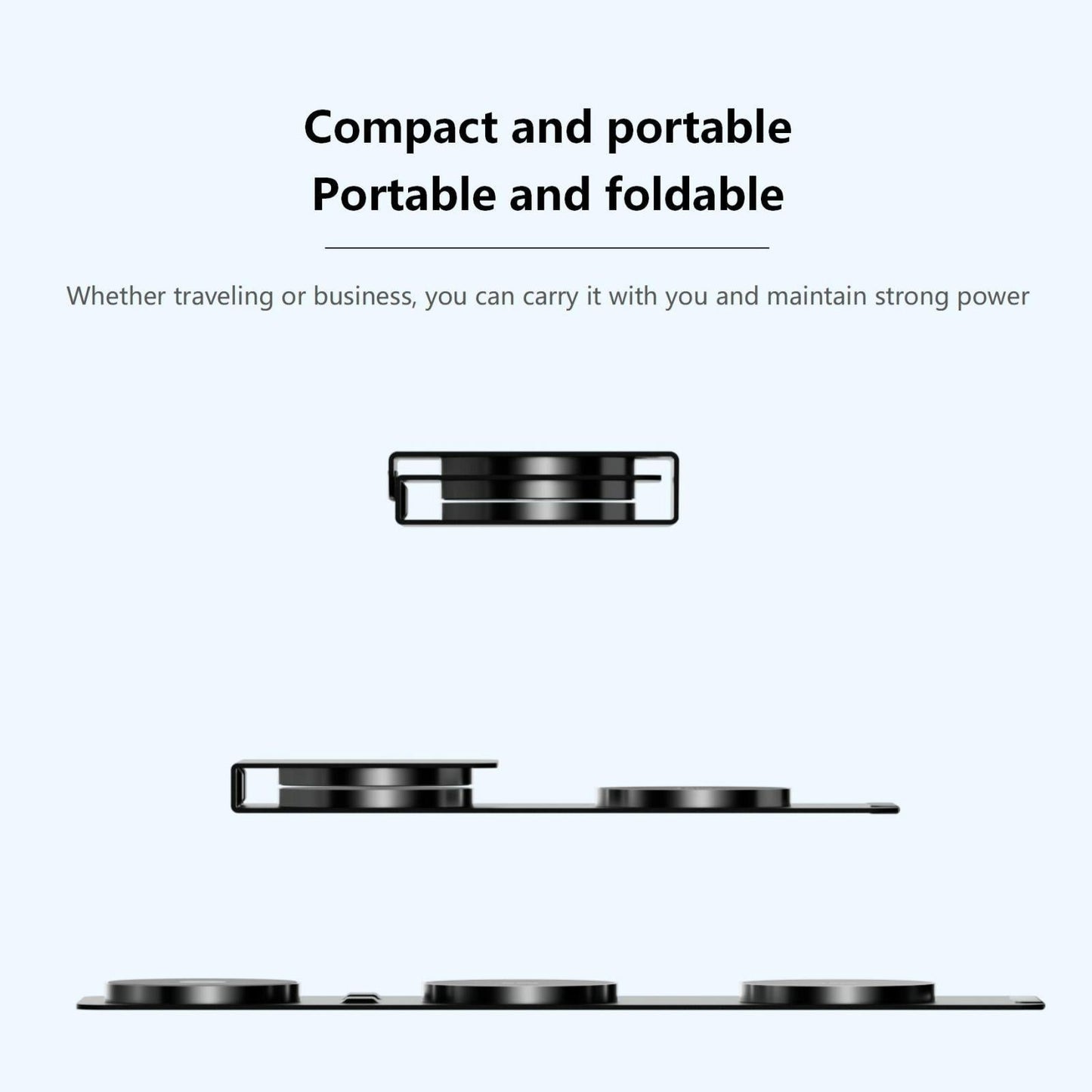 15W 3 In 1 Magnetic Wireless Charger - Blue