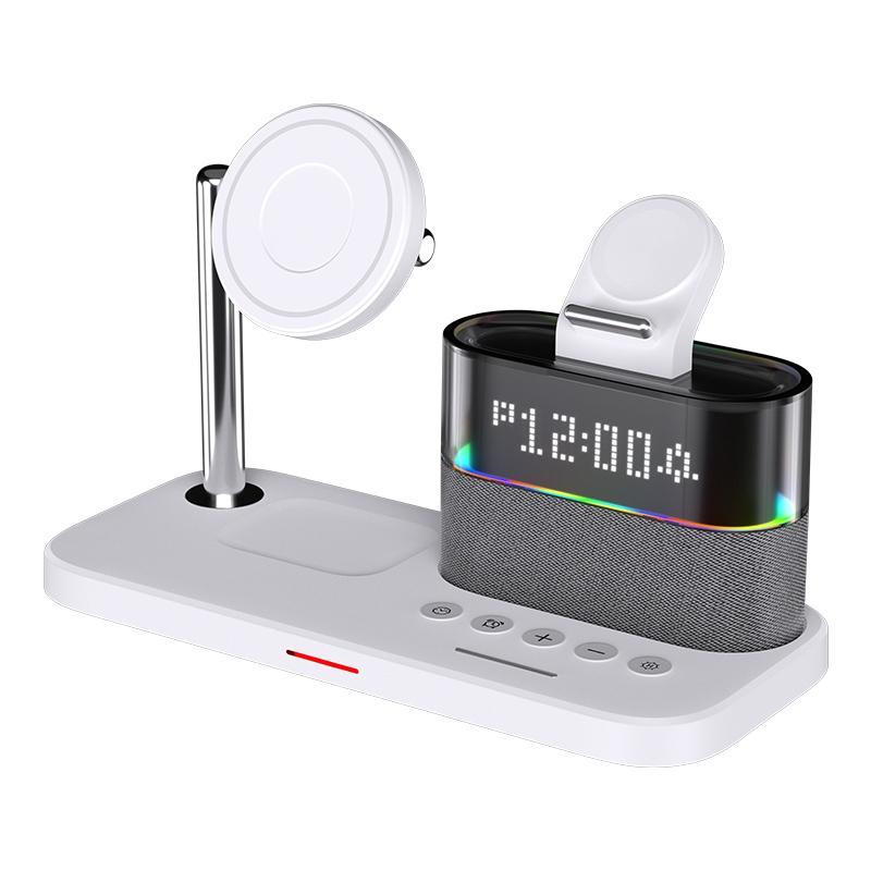 15W Wireless Charger Clock Lamp Multifunctional - White