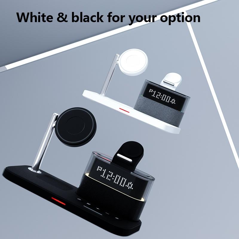 15W Wireless Charger Clock Lamp Multifunctional - White