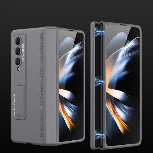 For Samsung Galaxy Z Fold4 5G Foldable Magnetic Hinged Case - Grey