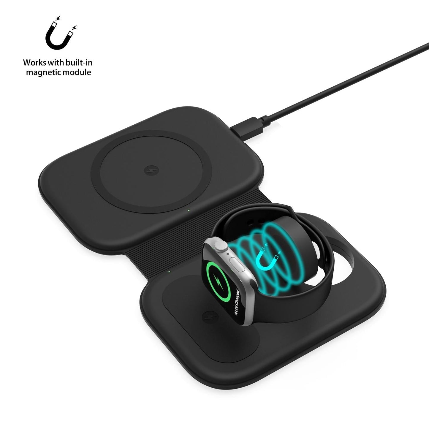 15W 3 In 1 Magnetic Wireless Charger For Iphone Apple Watch Airpods