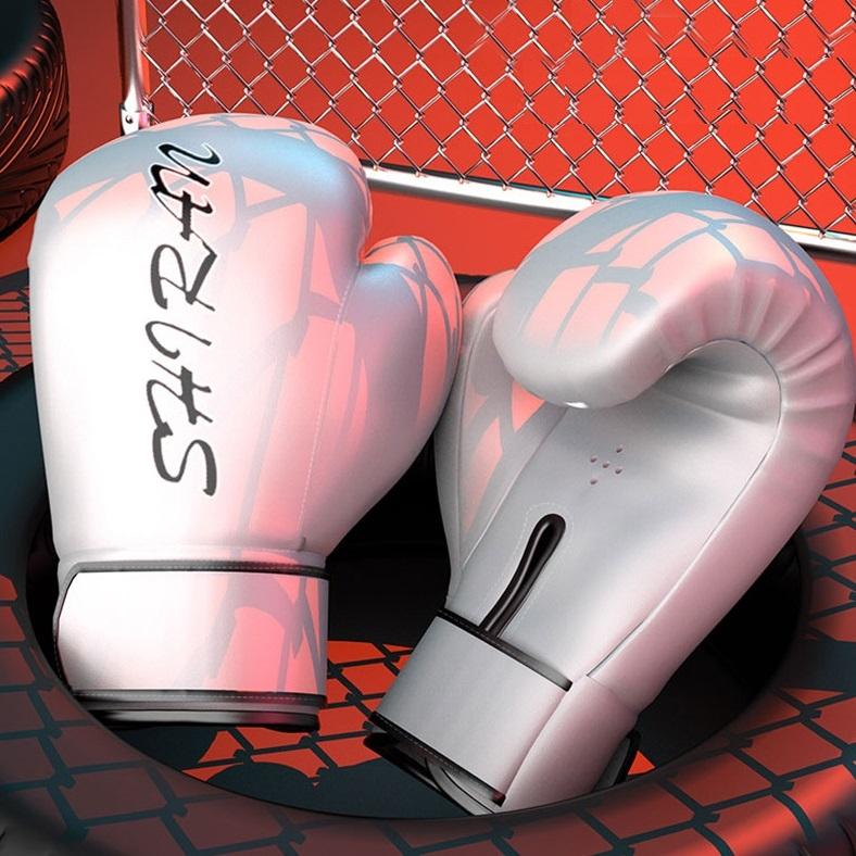 Professional Boxing Sanda Gloves For Training And Fighting - White 10Oz