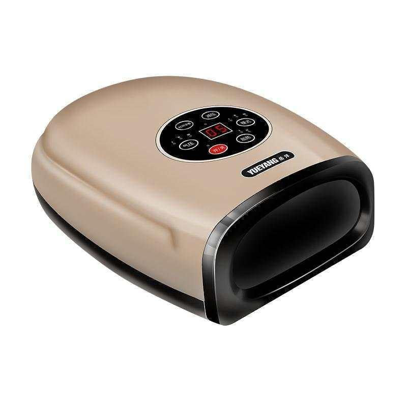 Hand Finger Joint Massager Wrist Palm Physiotherapy Mouse Meridian Acupoint Charging Amber Gold - Amber Gold