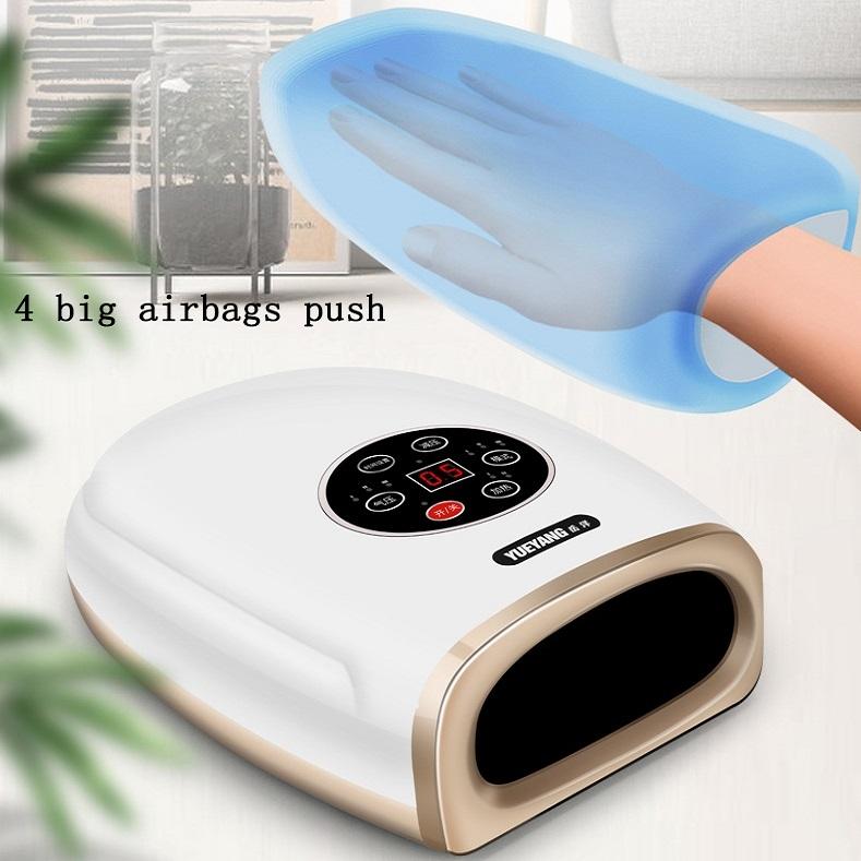 Hand Finger Joint Massager Wrist Palm Physiotherapy Mouse Meridian Acupoint Charging Amber Gold - Amber Gold