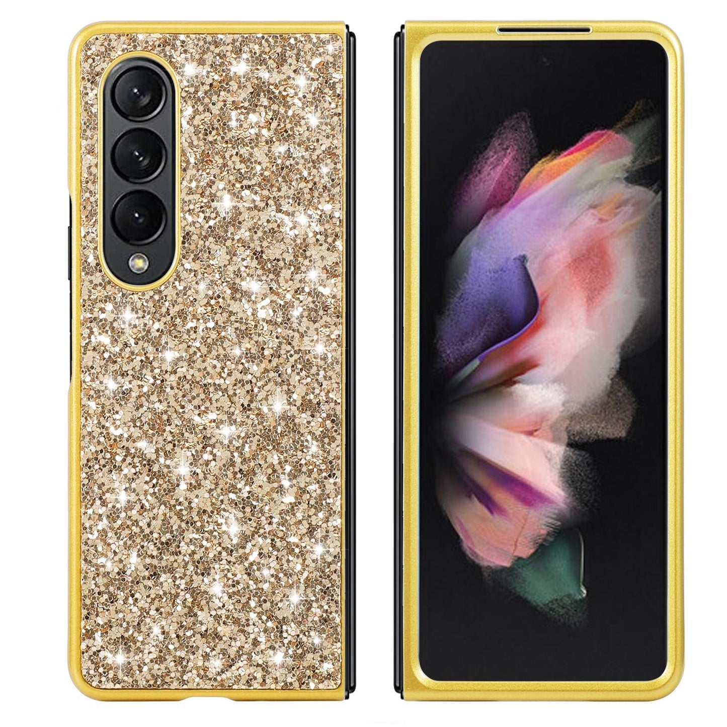 For Samsung Galaxy Z Fold4 5G Glitter Tpu Shockproof Case - Silver