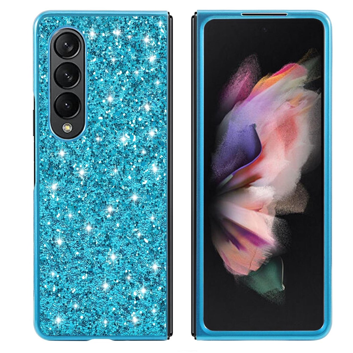 For Samsung Galaxy Z Fold4 5G Glitter Tpu Shockproof Case - Silver