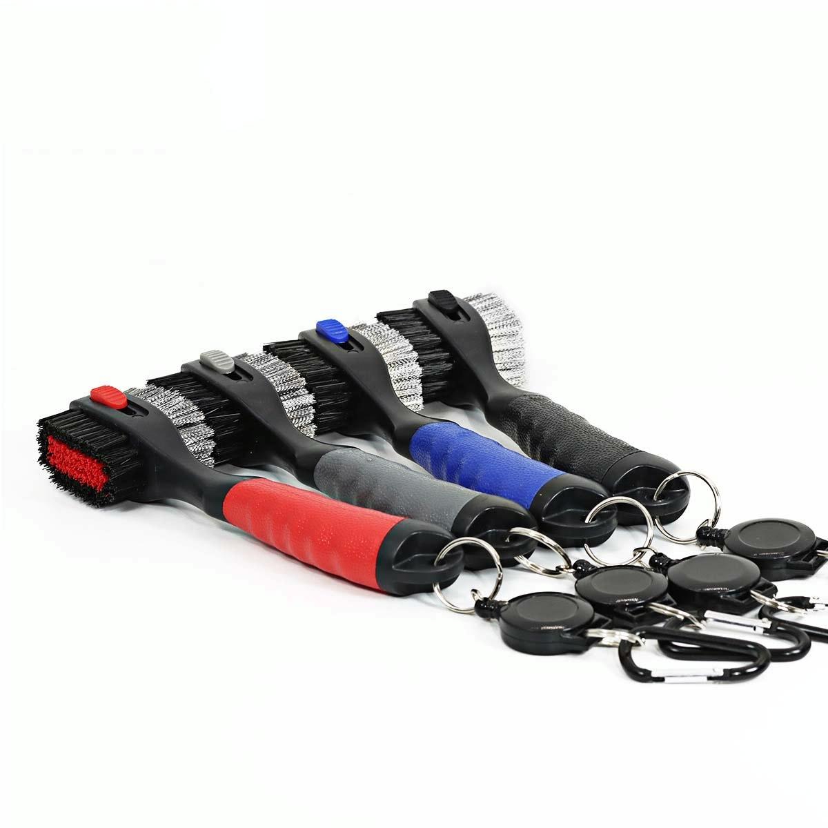 Portable Golf Club Brush - Retractable - Blue