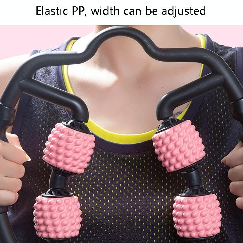 Muscle Massage Roller Foam Shaft For Yoga & Fitness - Water-Drop Type Classic Black