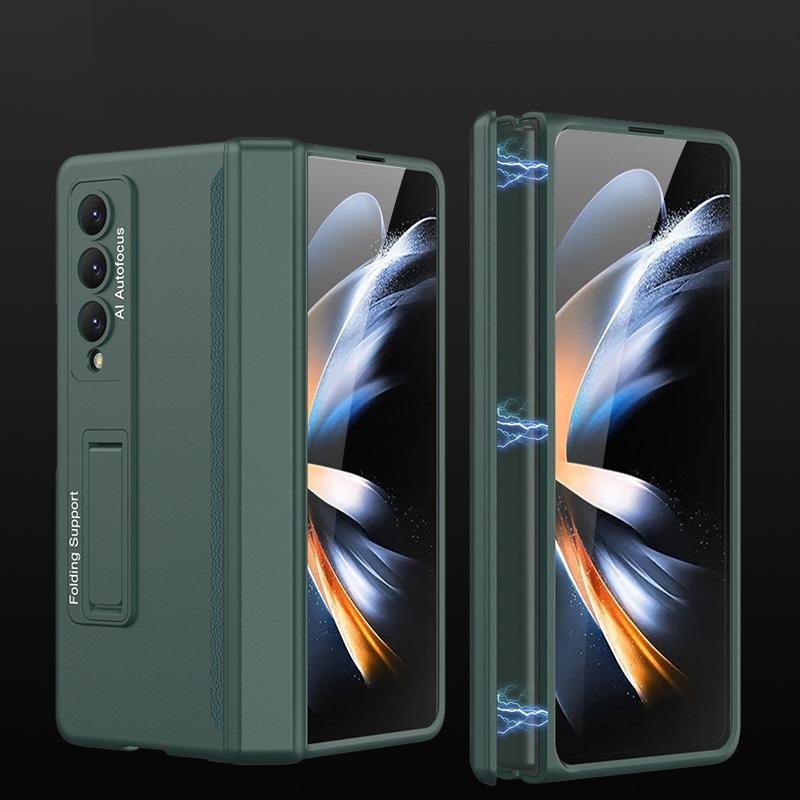 For Samsung Galaxy Z Fold4 5G Foldable Magnetic Hinged Case - Night Green