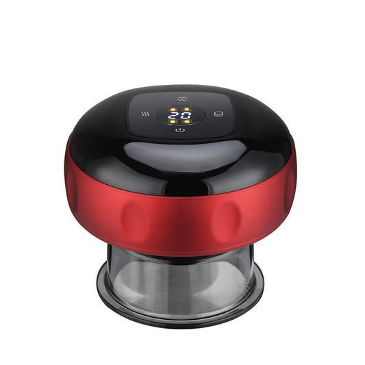 12-Speed Electric Cupping Massage Device Fast Charging - Red Wine