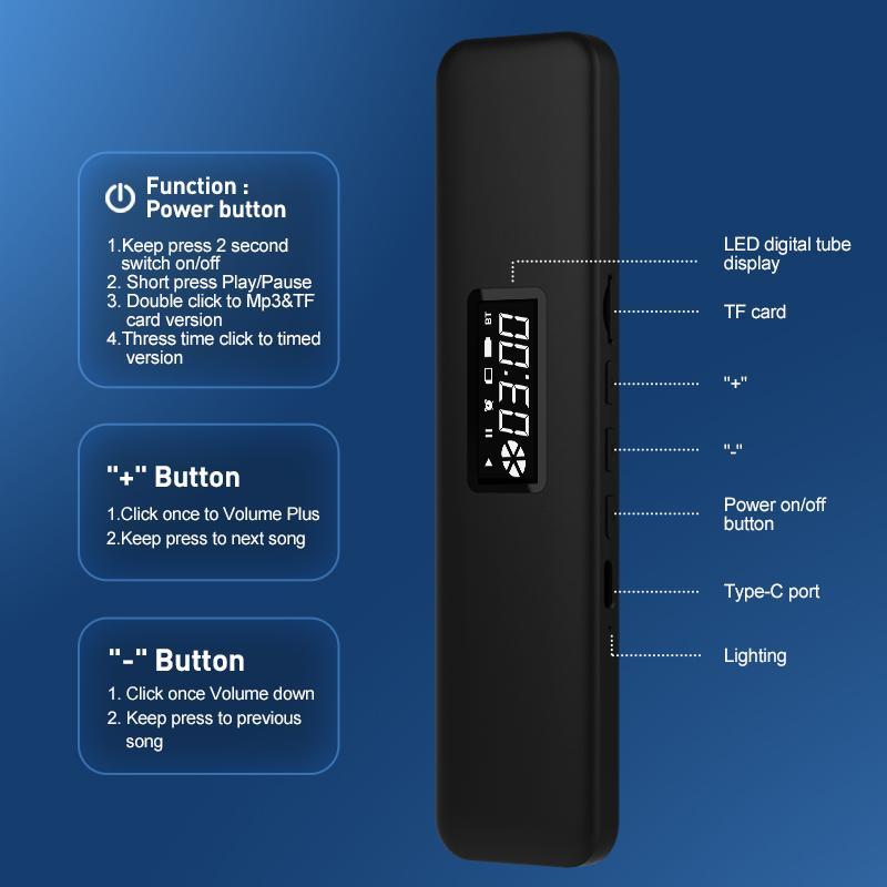 Bone Conduction Sleep Speaker Bluetooth 5.3 Fits All Devices - White