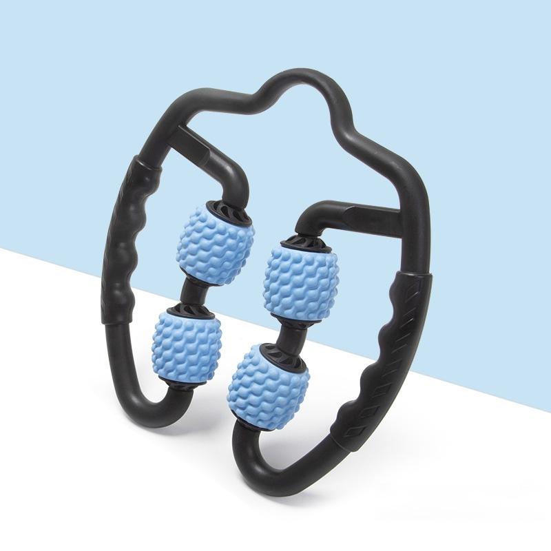 Muscle Massage Roller Foam Shaft For Yoga & Fitness - Fish Bones Type Space Gray