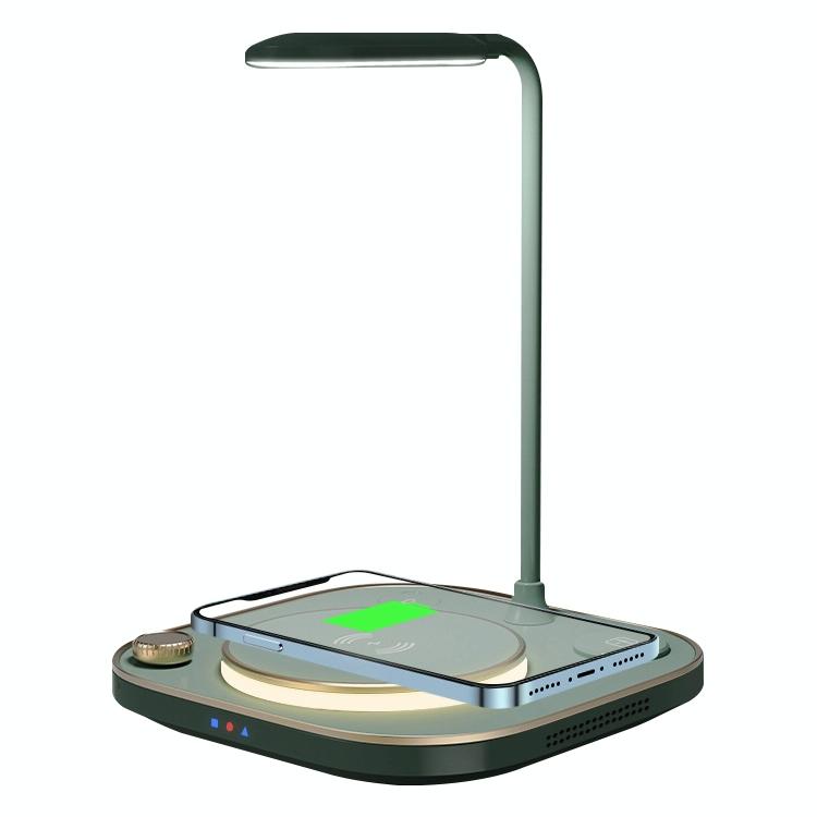 15W 3 In 1 Wireless Charger & Table Lamp - Green
